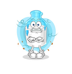 bottle of milk cold illustration. character vector