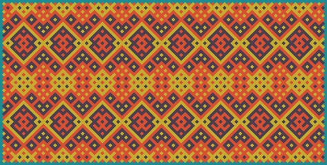 Multicolor truchet tiling connections illustration