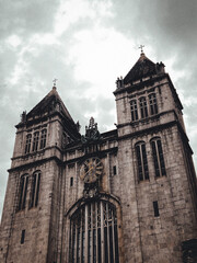 Fototapeta na wymiar church and cloudy sky