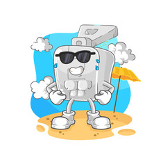 zipper sunbathing in summer. character vector