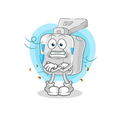 zipper cold illustration. character vector