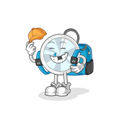 stethoscope goes to school vector. cartoon character