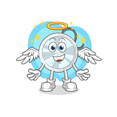 stethoscope angel with wings vector. cartoon character