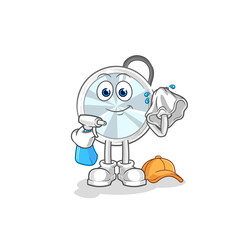 stethoscope cleaner vector. cartoon character