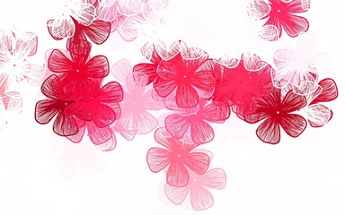 Light Purple vector doodle pattern with flowers