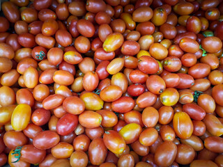 cherry tomatoes in a market