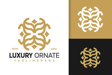 Fototapeta na wymiar Letter H Luxury Ornament Modern Logo Design Vector Template