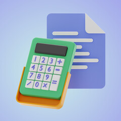 Premium Business Finance icon 3d rendering on isolated background