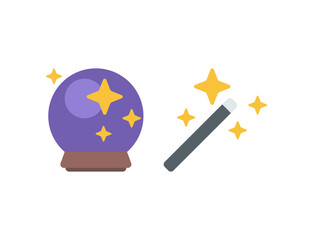 Wizard eguipment vector isolated icon set