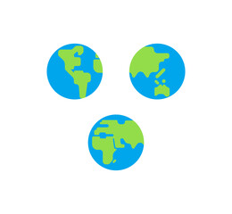 Globe vector isolated icon set