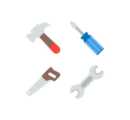 Working tools vector islated icon set