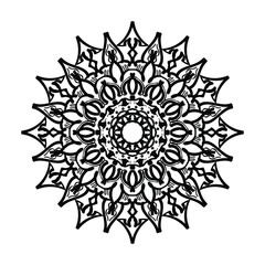 Hand drawn mandala. decoration in ethnic oriental  doodle ornament.