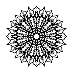 Hand drawn mandala. decoration in ethnic oriental  doodle ornament.