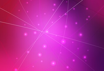 Light Pink vector background with circles and triangles.