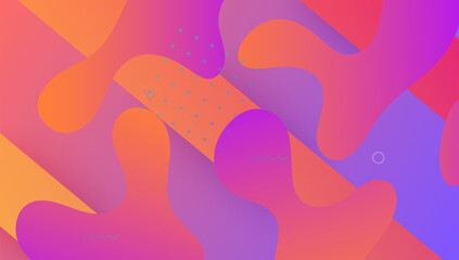 Minimal Cover. Abstract Shape. Business Presentation. Flow Landing Page. 3d Liquid Poster. Geometric Shapes. Plastic Page. Violet Bright Design. Magenta Minimal Cover