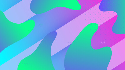 Fototapeta na wymiar Futuristic Layout. Wave Neon Poster. Geometric Website. Purple Plastic Background. Flat Landing Page. Horizontal Geometry. Hipster Page. Liquid Flyer. Violet Futuristic Layout