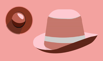 summer hat for a summer holiday, adventure, camp, or outdoor. 
