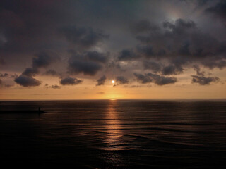 sunset over the ocean