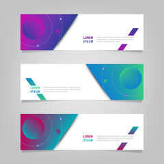 Geometric banner design with Vector presentation template.