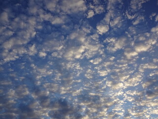 [Spain] The sky at dusk with the altocumulus clouds (Barcelona)