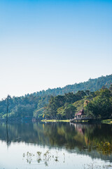 Fototapeta na wymiar Huay Tueng Thao Reservoir in Chiang Mai Province