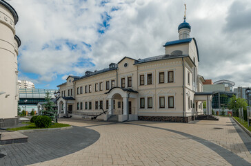 In the courtyard of the Church of the Holy Righteous Warrior Feodor Ushakov