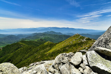 Fototapeta na wymiar Alps from Mt. Kinpu