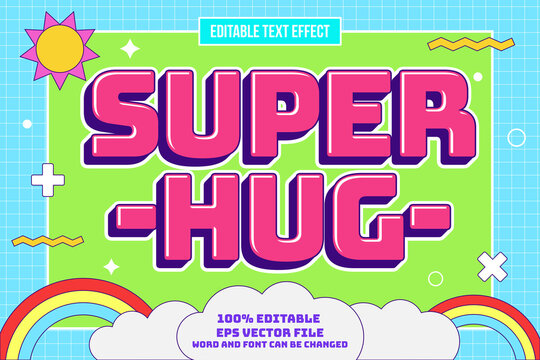 Stay Enjoy editable text effect cartoon old school style