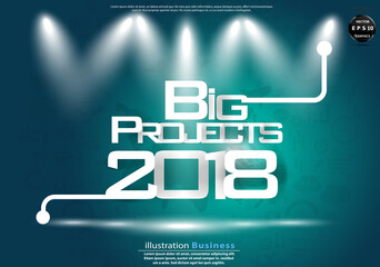 Illustration business.design modern  idea and concept think creativity. for brainstorm,Social network,success,plan,think,search,analyze,communicate, futuristic idea innovation technology.