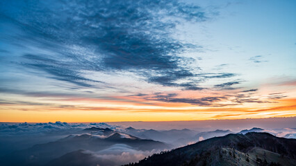 sunrise over mountains