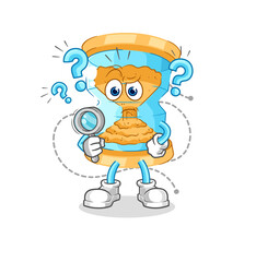 hourglass searching illustration. character vector