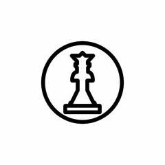 Chess icon or symbol logo vector illustration isolated