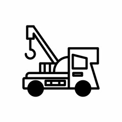 Tow truck icon or logo vector illustration sign symbol isolated