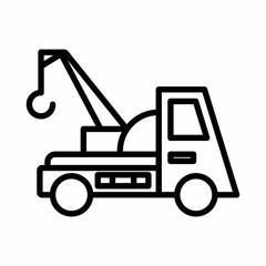 Tow truck icon or logo vector illustration sign symbol isolated