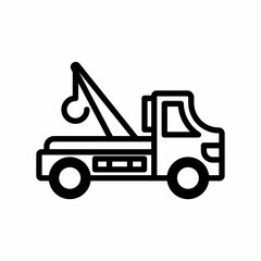 Fototapeta na wymiar Tow truck icon or logo vector illustration sign symbol isolated