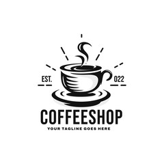 Coffee shop logo design vector. Coffee logo. Coffee cup logo