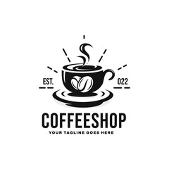 Coffee shop logo design vector. Coffee logo. Coffee cup logo
