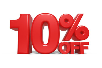 10% off 3d text banner sign,3D illustration