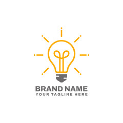 Light bulb logo design vector. Idea logo