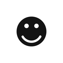Smile face emoticon icon vector