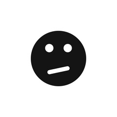 Smirk face emoticon icon vector