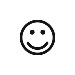Smile face emoticon icon vector