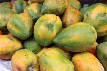 ripe papaya stock on shop