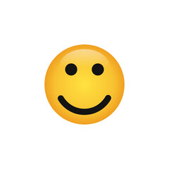 Smile face emoticon icon vector