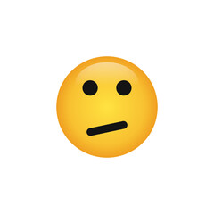 Fototapeta premium Smirk face emoticon icon vector