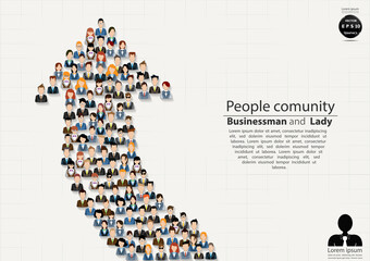 Illustration business.design modern  idea and concept think creativity. for brainstorm,Social network,success,plan,think,search,analyze,communicate, futuristic idea innovation technology.