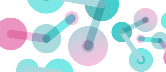 Abstract background. Round dots connected by lines. Trendy techno business template for wallpaper, banner, background or landing