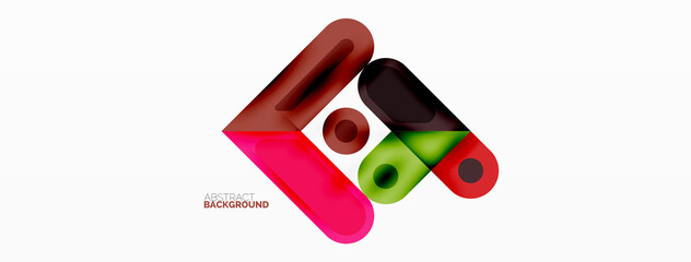 Square and circle minimal abstract background. Vector illustration for wallpaper banner background