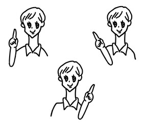 指差し女性セット