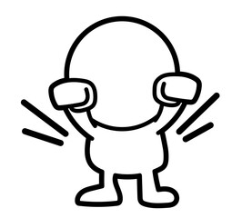 This is an illustration of a two-headed white person motivated.